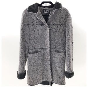 UA Utex Design Gray Wool Cozy Warm Jacket L